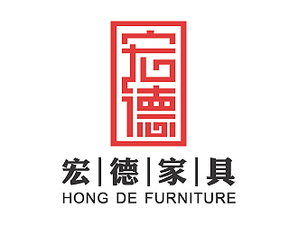 彭波的宏德家具家居图标logo设计