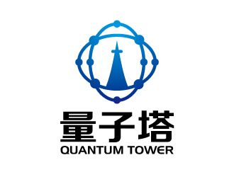张俊的Quantum Tower 量子塔，对称平衡图形logo设计