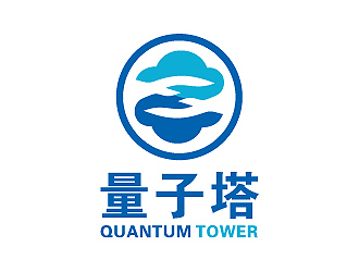 彭波的Quantum Tower 量子塔，对称平衡图形logo设计