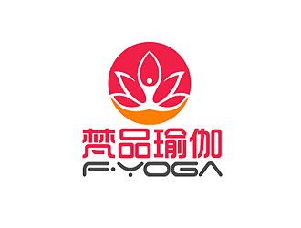秦晓东的梵品瑜伽对称logo设计logo设计