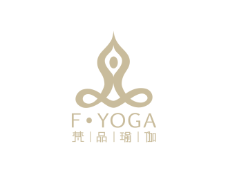 安冬的梵品瑜伽对称logo设计logo设计