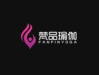 吴晓伟的梵品瑜伽对称logo设计logo设计