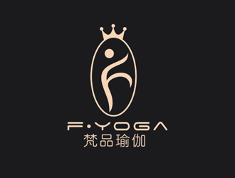 盛铭的梵品瑜伽对称logo设计logo设计