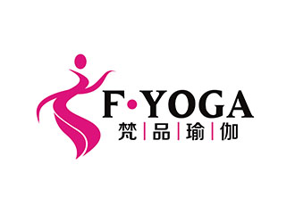 潘乐的梵品瑜伽对称logo设计logo设计