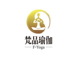 勇炎的梵品瑜伽对称logo设计logo设计