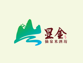 黄安悦的显金仙泉米酒坊商标设计logo设计
