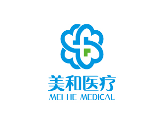 杨勇的美和医疗康复医院抽象字母图标logo设计