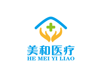孙金泽的美和医疗康复医院抽象字母图标logo设计