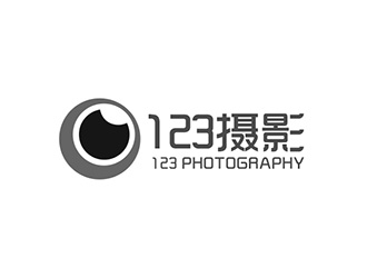 吴晓伟的123摄影工作室logo设计