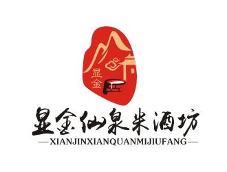 曾翼的显金仙泉米酒坊商标设计logo设计
