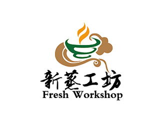 秦晓东的Fresh Workshop 新蒸工坊logo设计