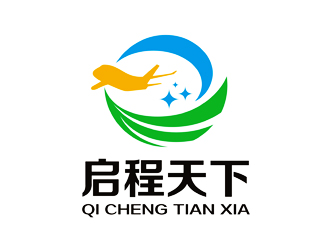 谭家强的新疆启程天下国际旅行社有限公司logo设计