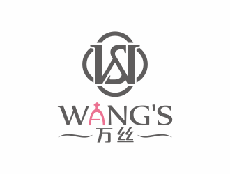 何嘉健的WANG'S 万丝婚纱礼服定制工作室logologo设计