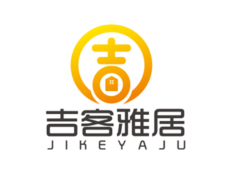 赵鹏的吉客雅居字体logo设计logo设计