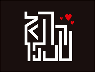 唐国强的初见你音乐餐吧字体线条设计logo设计