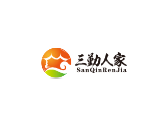 何锦江的三勤人家农产品logo设计