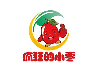 疯狂的小枣食品卡通设计logo设计