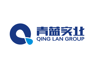 谭家强的青蓝实业 QING LAN GROUP标志设计logo设计