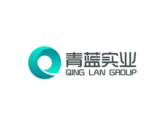 吴晓伟的青蓝实业 QING LAN GROUP标志设计logo设计