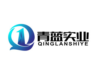 郭庆忠的青蓝实业 QING LAN GROUP标志设计logo设计