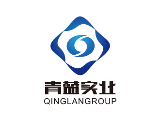 朱红娟的青蓝实业 QING LAN GROUP标志设计logo设计