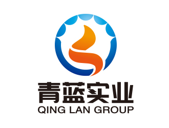 向正军的青蓝实业 QING LAN GROUP标志设计logo设计
