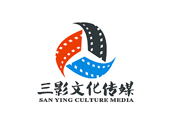 盛铭的青岛三影文化传媒有限公司logo设计