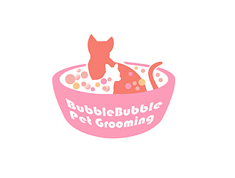 盛铭的bubble bubble pet groominglogo设计