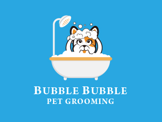 黄安悦的bubble bubble pet groominglogo设计