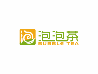 汤儒娟的Bubble Tea泡泡茶商标设计logo设计