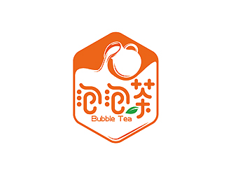 秦晓东的Bubble Tea泡泡茶商标设计logo设计