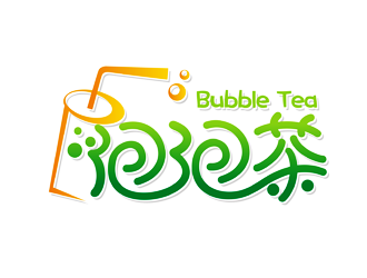 谭家强的Bubble Tea泡泡茶商标设计logo设计