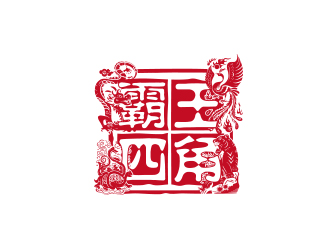 何锦江的霸王四角logo设计