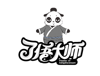 赵军的了悟大师卡通形象logo设计logo设计