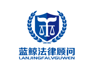 张俊的蓝鲸法律事务所卡通logo设计
