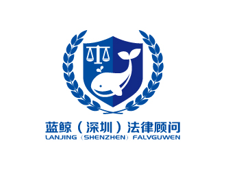 张俊的蓝鲸法律事务所卡通logo设计