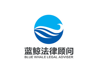 吴晓伟的蓝鲸法律事务所卡通logo设计