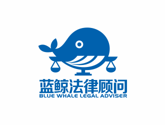 何嘉健的蓝鲸法律事务所卡通logo设计