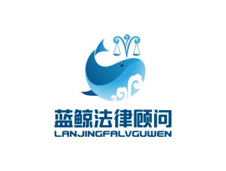 陈国伟的蓝鲸法律事务所卡通logo设计