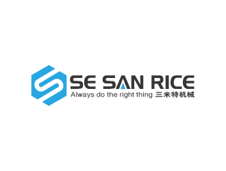 张俊的三米特机械  SE  san rice   always do the right thinglogo设计