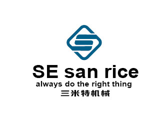 李贺的三米特机械  SE  san rice   always do the right thinglogo设计