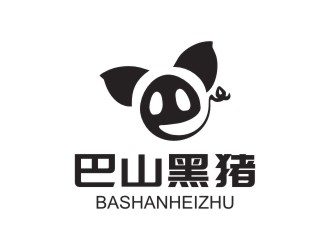 陈国伟的巴山黑猪logo设计