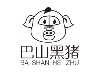 宋从尧的巴山黑猪logo设计