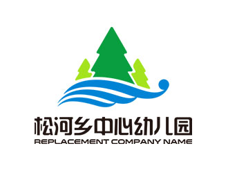 钟炬的盘州市鸡场坪镇松河乡中心幼儿园logo设计