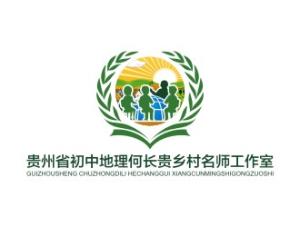 陈国伟的贵州省初中地理何长贵乡村名师工作室logo设计