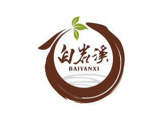 吴志超的【白岩溪】茶页logo设计logo设计