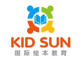 kid sun 国际绘本教育logo设计