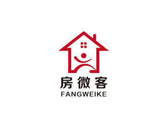 朱红娟的房微客房地产销售平台标志logo设计