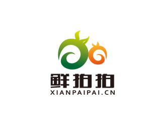 朱红娟的鲜拍拍生鲜网购平台标志logo设计
