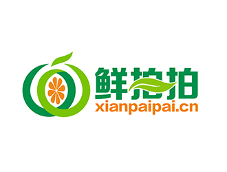 潘乐的鲜拍拍生鲜网购平台标志logo设计